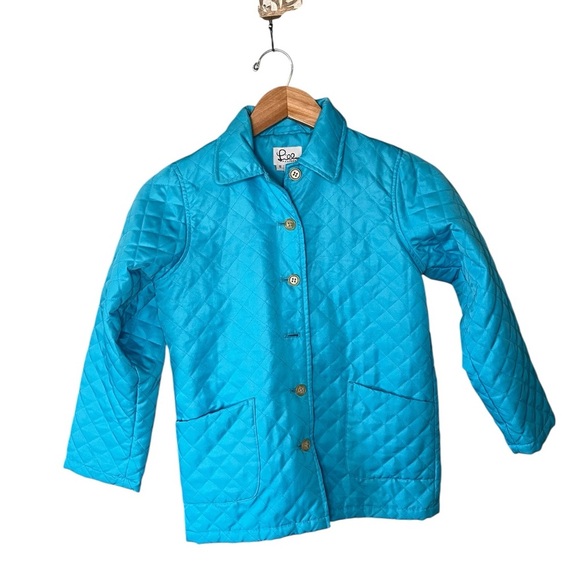 Lilly Pulitzer x Vintage Bright Blue Quilted Chore Jacket - Picture 2 of 12